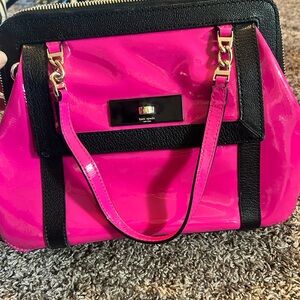 Kate Spade Fuchsia and Black Satchel